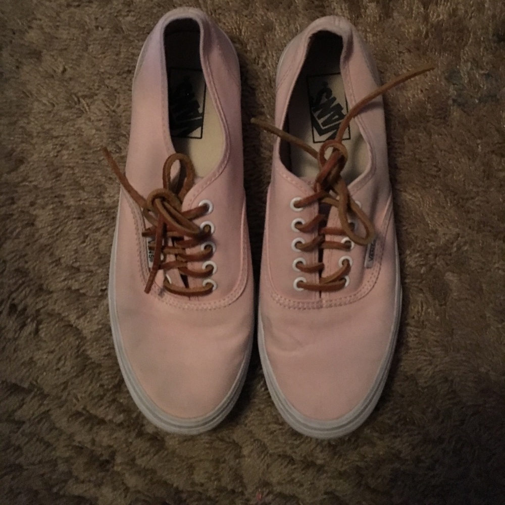 Pale Pink Vans w/ Tan Laces!