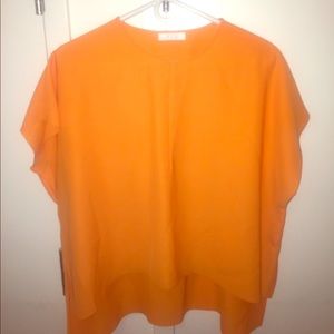 Gorgeous Tangerine Flowy Tunic AYR Blouse