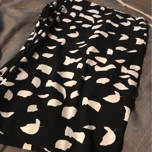 NYCo Black & White Petals Palazzo Pants M
