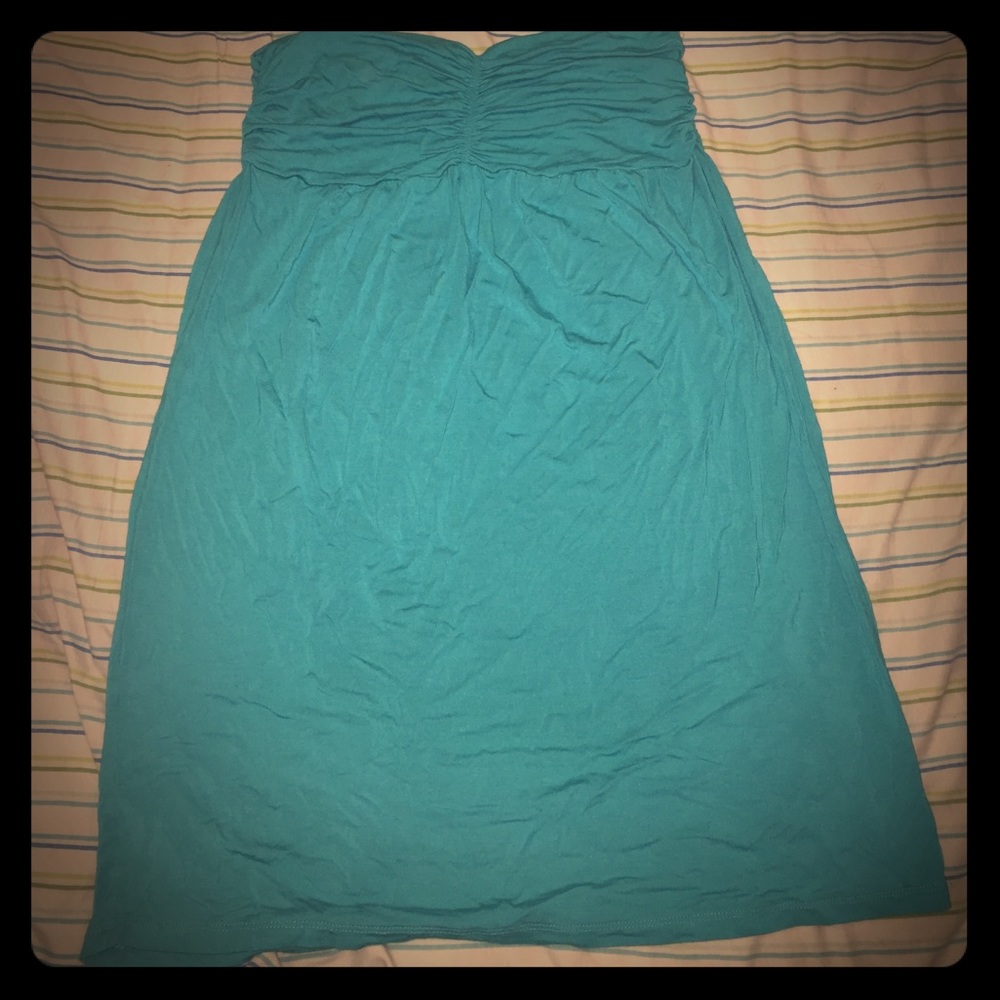 Teal Green Strapless Tunic/Dress✨