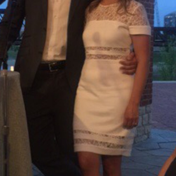 Bailey 44 White Lace Dress- M - Picture 1 of 3