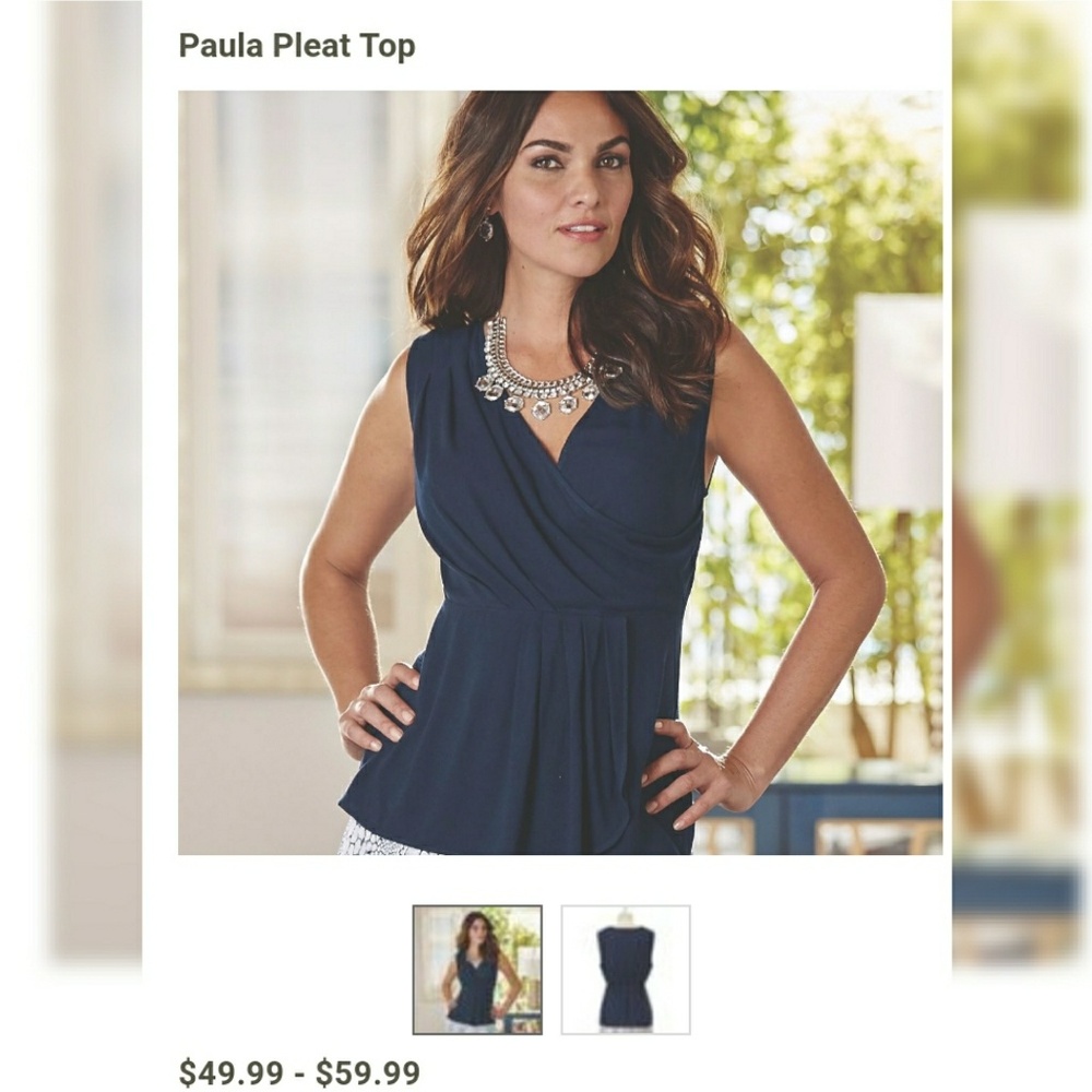 NWT Paula Pleated Top