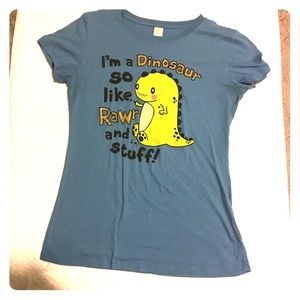 Blue dinosaur shirt