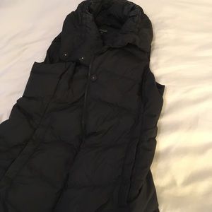 Eileen Fisher duck down vest, black, medium.