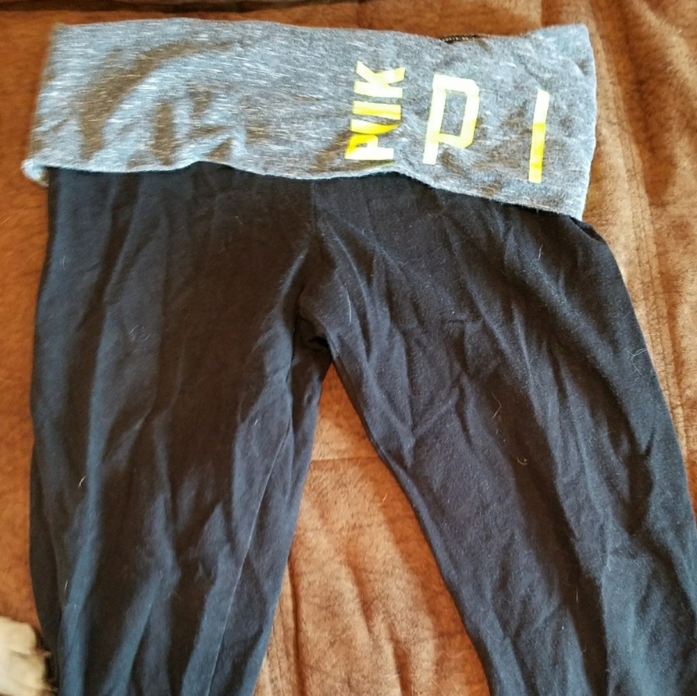 Pink yoga capris