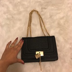 Chained black purse