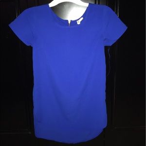 Cobalt blue short sleeve shirt