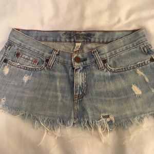 Abercrombie and Finch light blue jean shorts