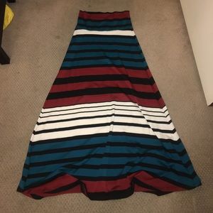 Target Black striped Maxi Skirt