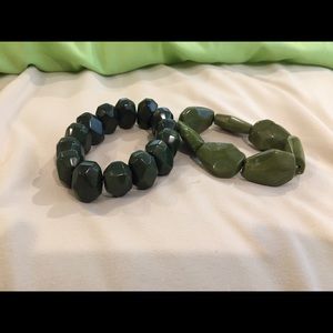 Green beaded bracelets