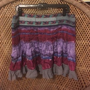 Free People silky tie dye skirt