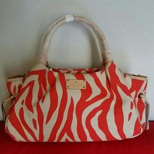 Kate Spade zebra print bag - Orange/cream