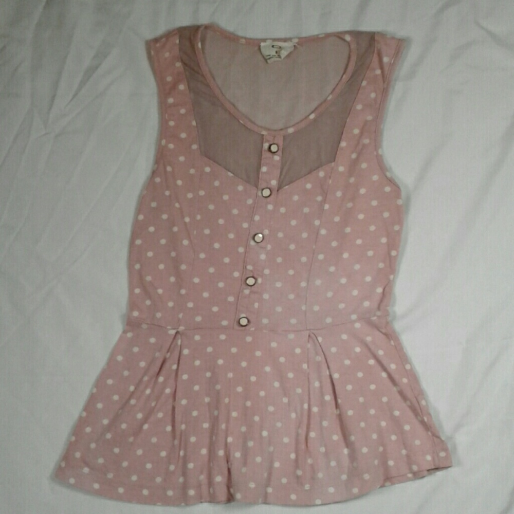 Anthoprologies pins and needles peplum top