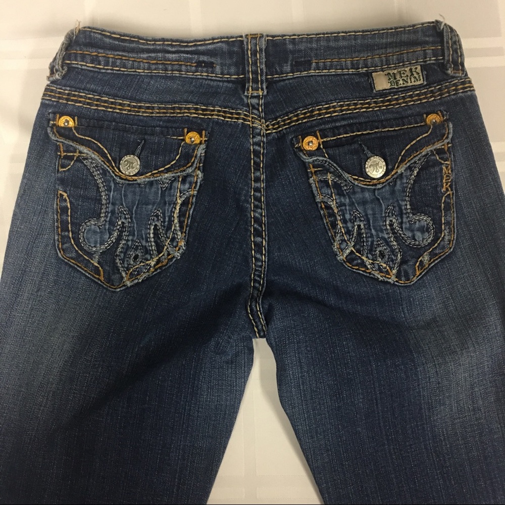 MEK BUCK Boot Napa Distr LOWRISE WOMEN JEANS 27X32