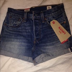Levi's high rise wedgie fit denim shorts