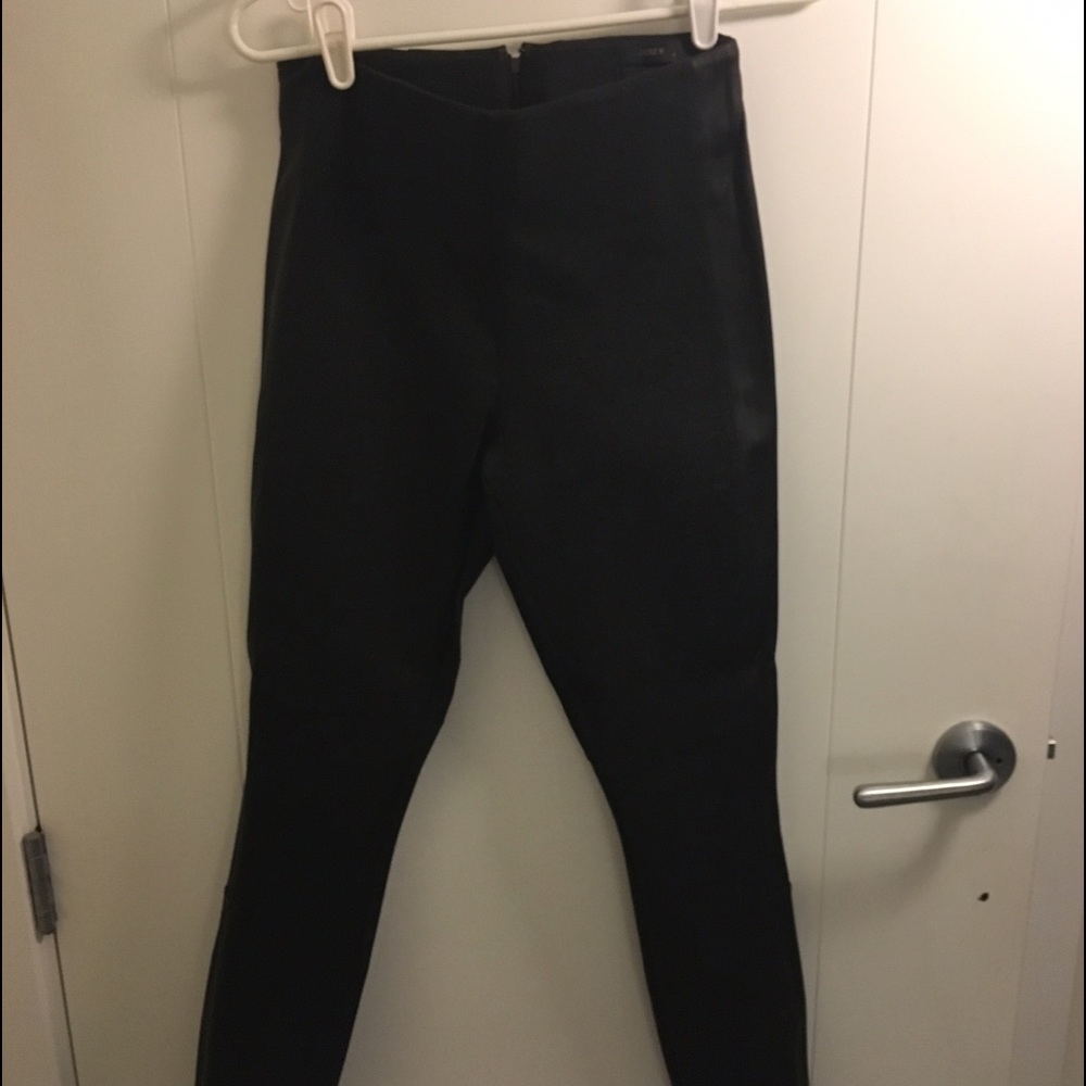 J Crew Pixie Pants with leather stripe