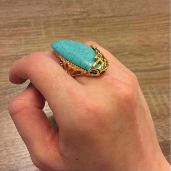 Turquoise statement ring - Picture 4 of 4