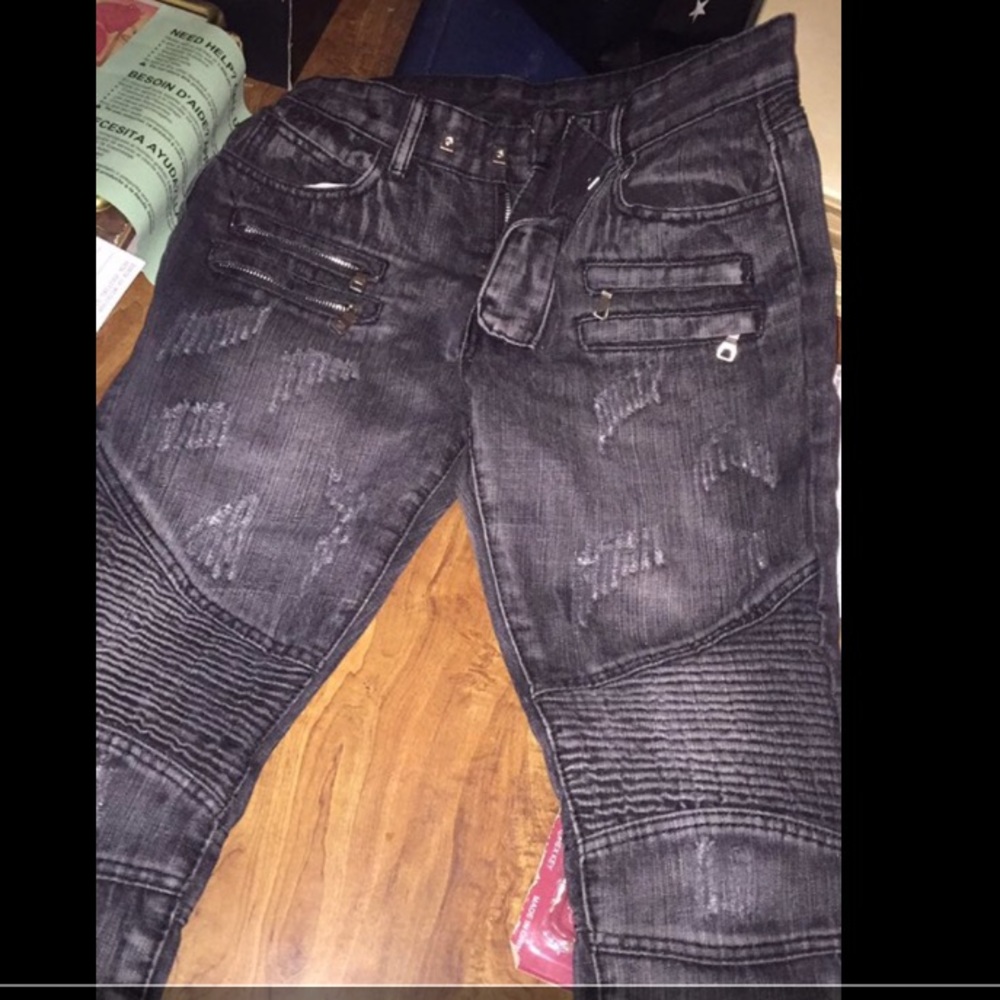 Authentic Balmain Biker Jeans "Size 32" Brand New