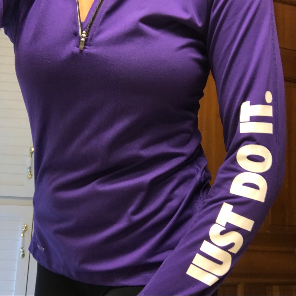 Purple Long Sleeve Just Do It 1/4 Zip