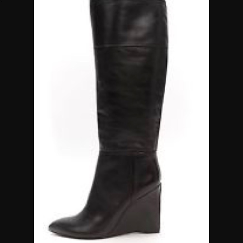 Tory Burch Linnett Wedge Boot in Black - Picture 3 of 4