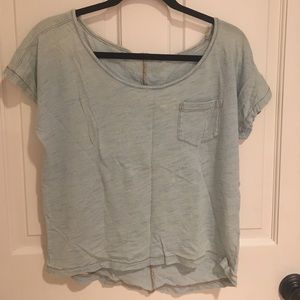 Super cute light washed blue shirt!