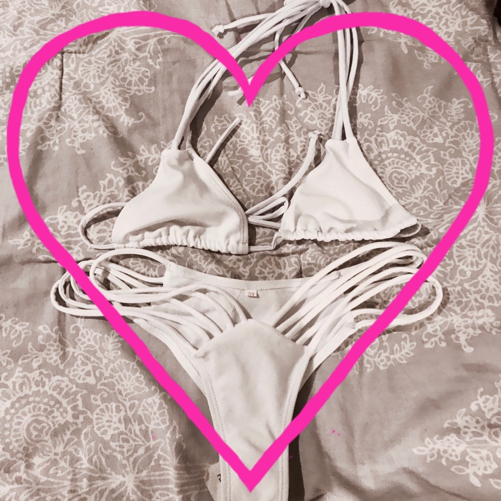 White bikini set