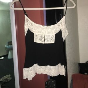 A "House of Harlow 1960" Rayon and Lace tank top