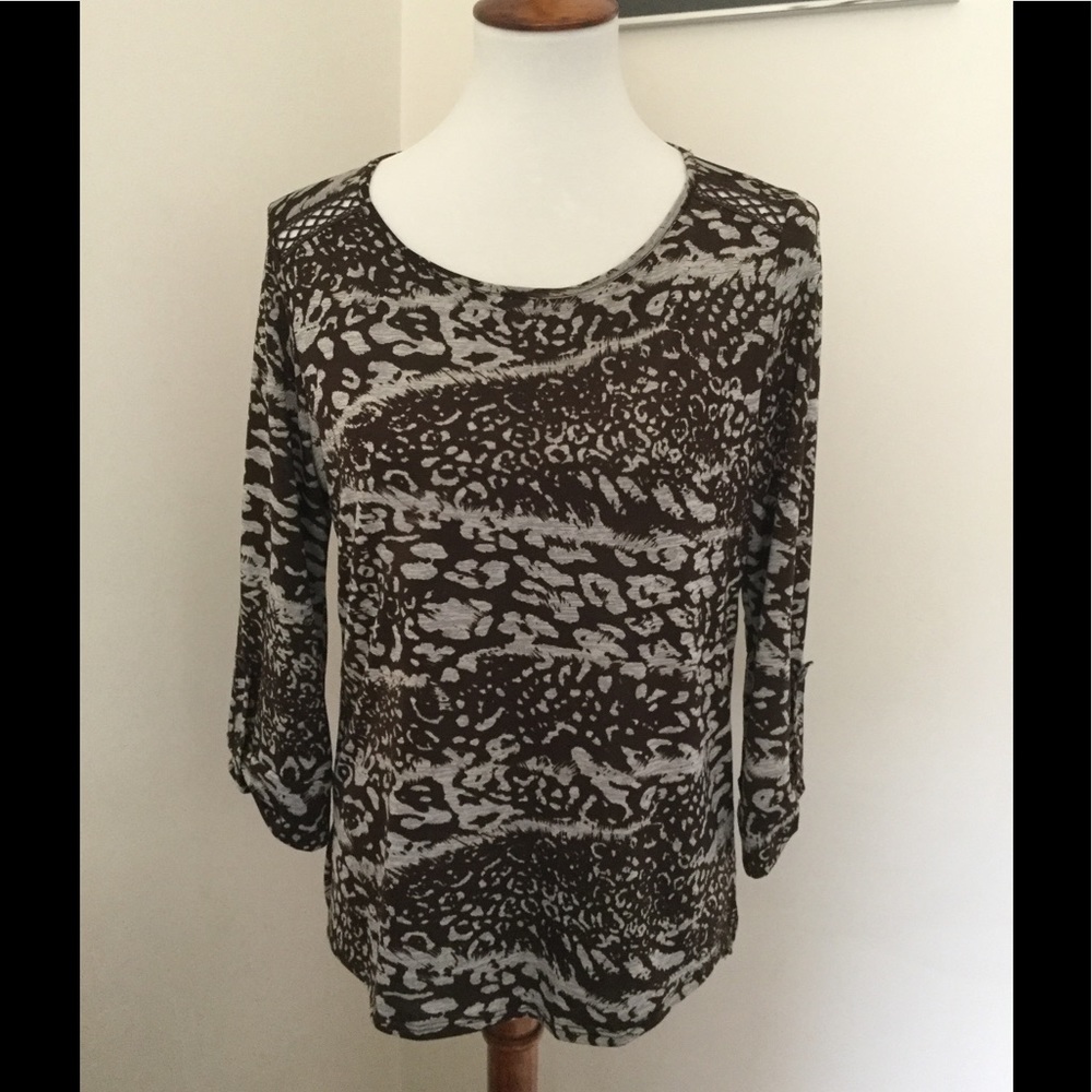 Alberto Makali printed 3/4 sleeve top...comfy