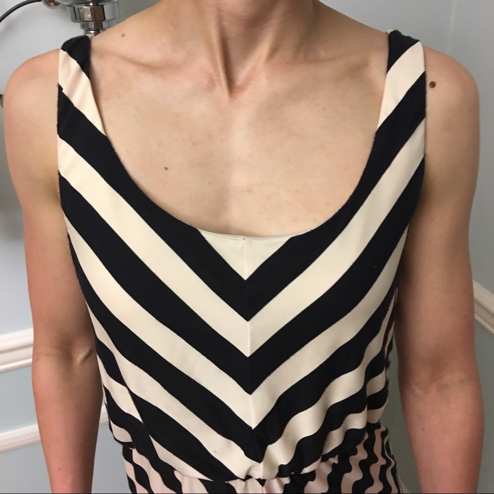 CCOπ»γ°Angieγ°V-striped dress - Picture 5 of 9