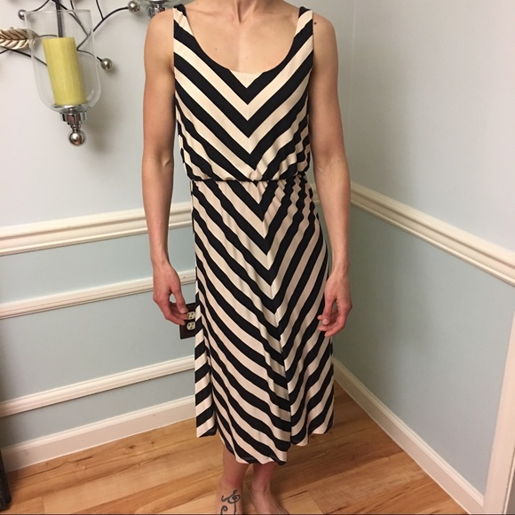 CCO🌻〰Angie〰V-striped dress - Picture 2 of 9