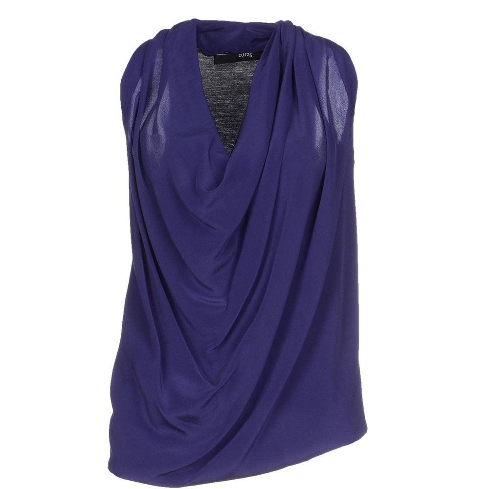 Cut 25 by Yigal Azrouel Purple Silk Tank