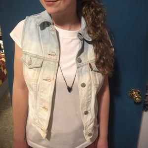 Bleached Denim Vest