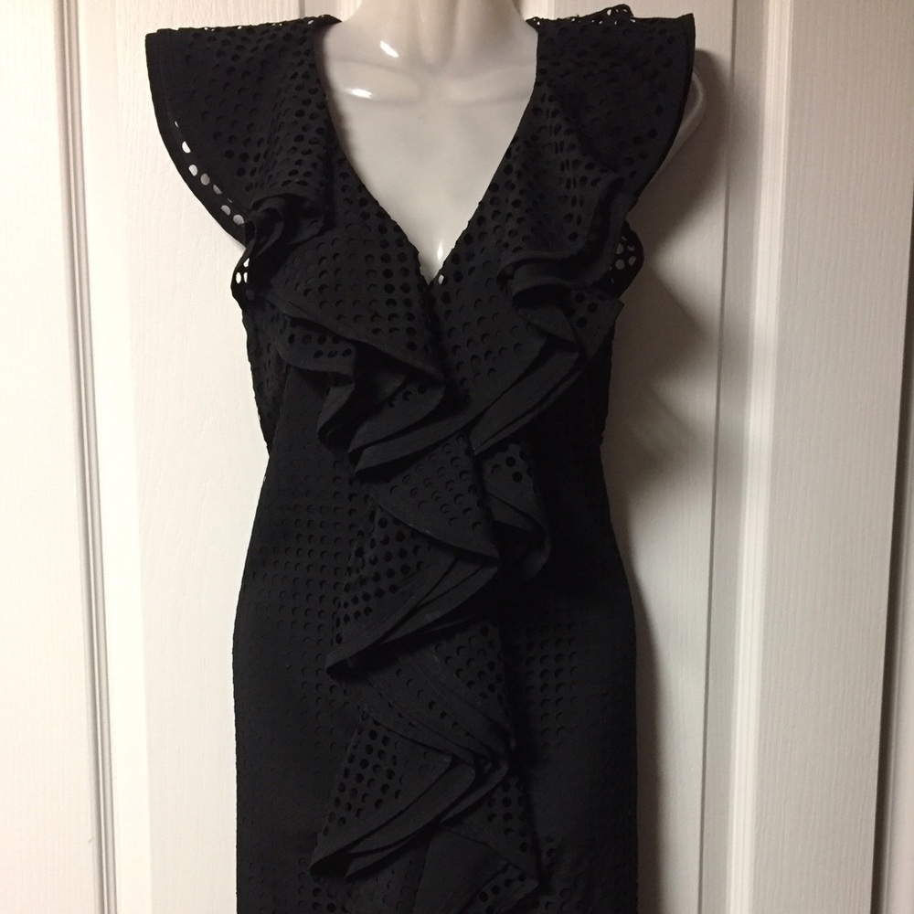 Beautiful Ruffles Black Dress