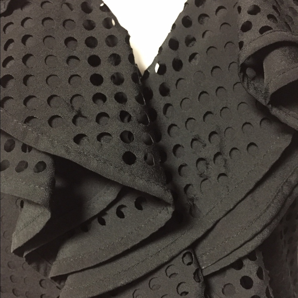 Beautiful Ruffles Black Dress - Picture 3 of 8