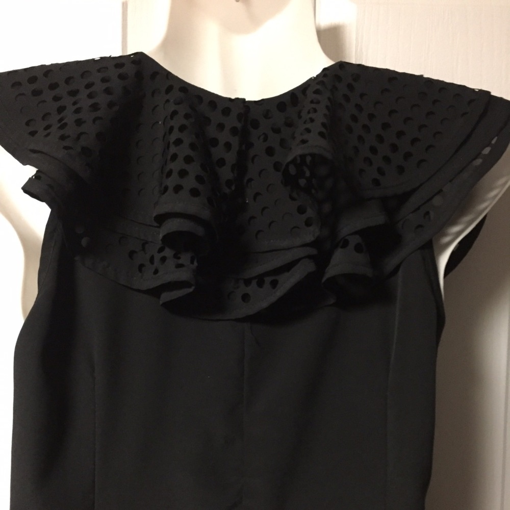 Beautiful Ruffles Black Dress - Picture 6 of 8