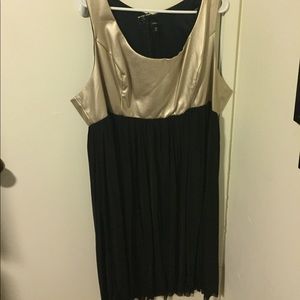 Black and gold cocktail dress