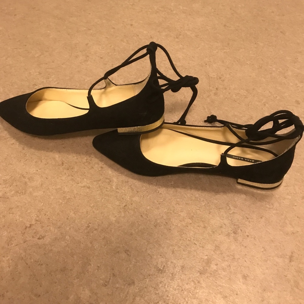 Zara black flats