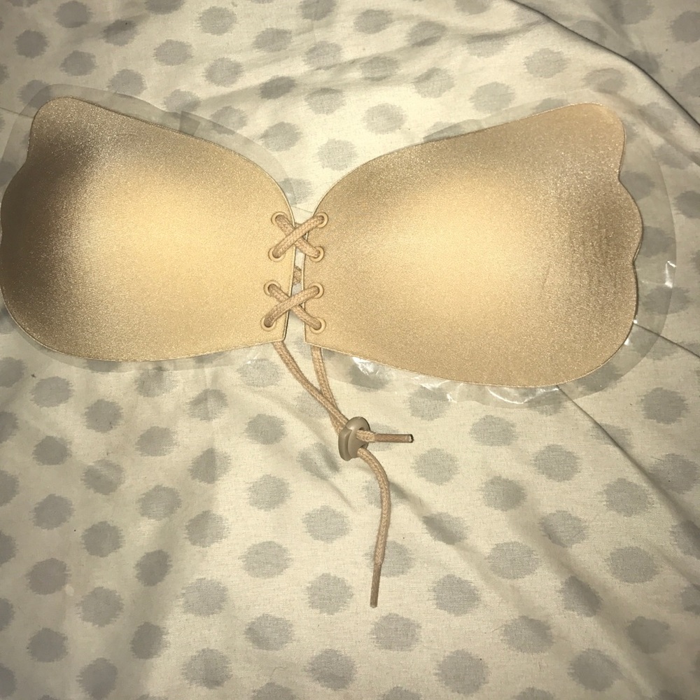 Sticky lace up backless bra. PRICE FIRM