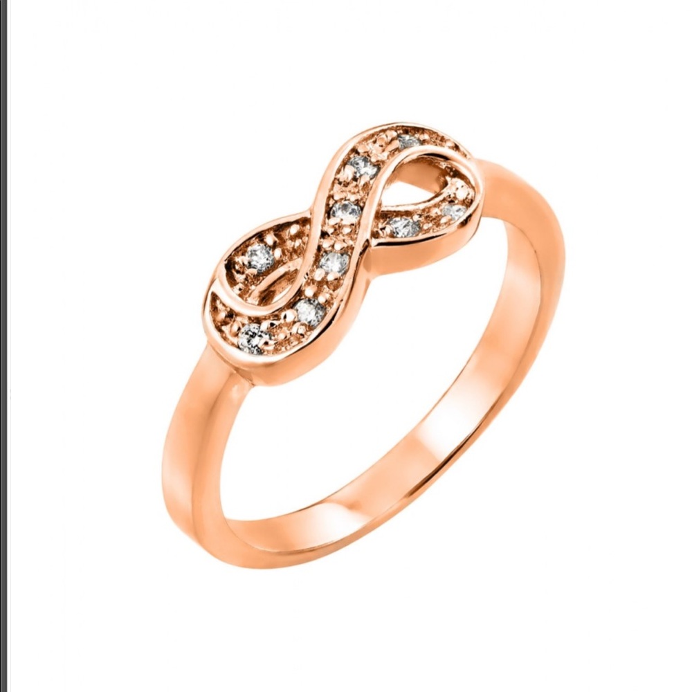 925 sterling silver rose gold plated ring