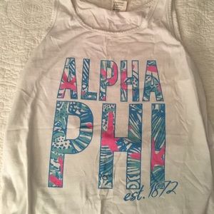 Alpha phi Lilly Pulitzer inspired tank