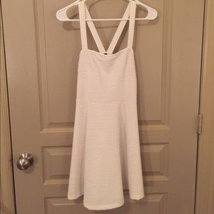 H&M white skater dress - small