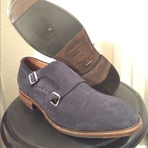 Aquatalia Fallon suede double monk strap 11.5