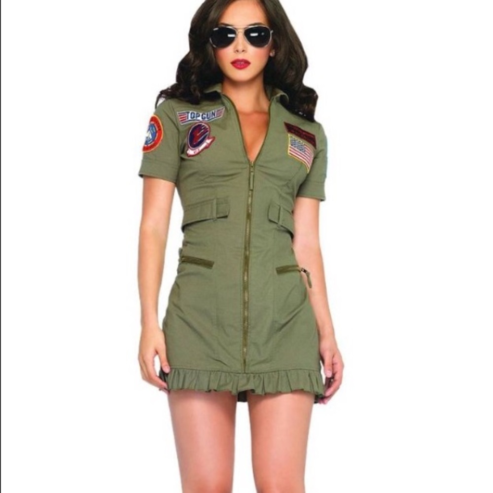 Top Gun sexy pilot zipper dress