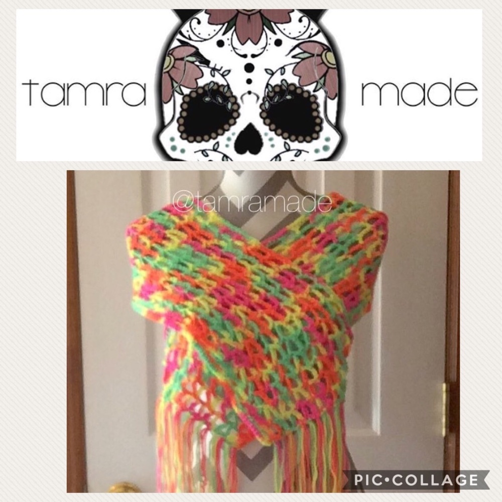 Day Glow Fringe Scarf