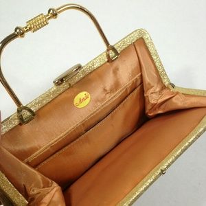 Vintage Ande Gold Lame Clutch