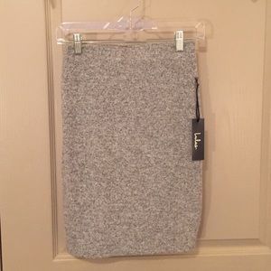 Lulu's Heather Grey High Waisted Bodycon Skirt - S