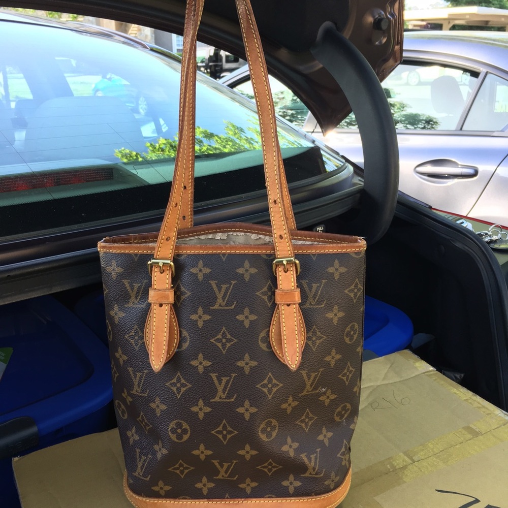 💯AUTH VINTAGE LOUIS VUITTON MONOGRAM BUCKET PM - Picture 4 of 8