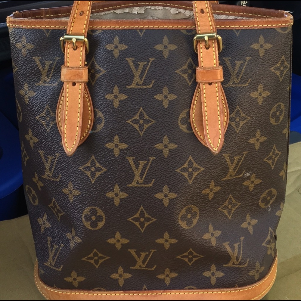 💯AUTH VINTAGE LOUIS VUITTON MONOGRAM BUCKET PM - Picture 3 of 8