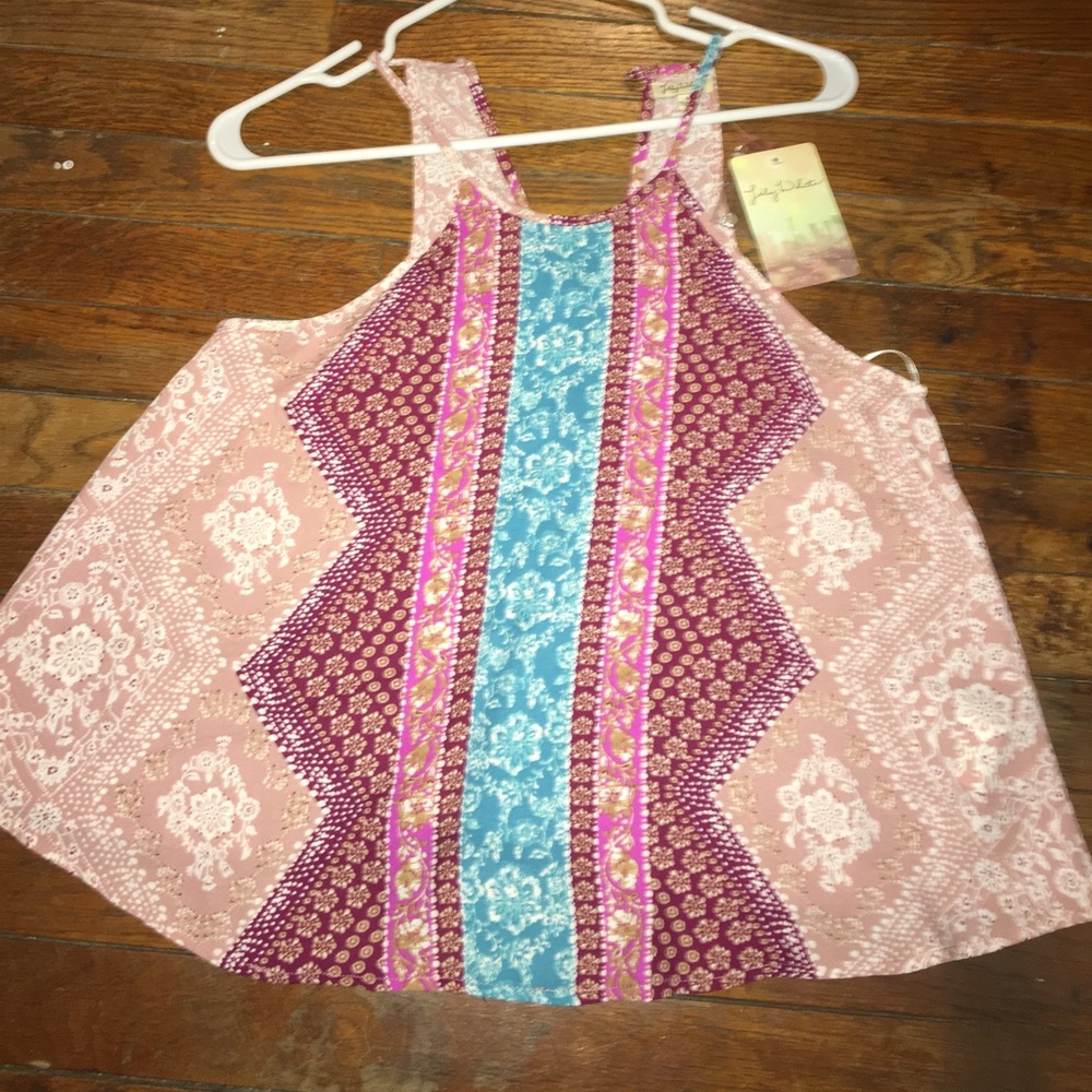 Lily White Bright Floral Tank