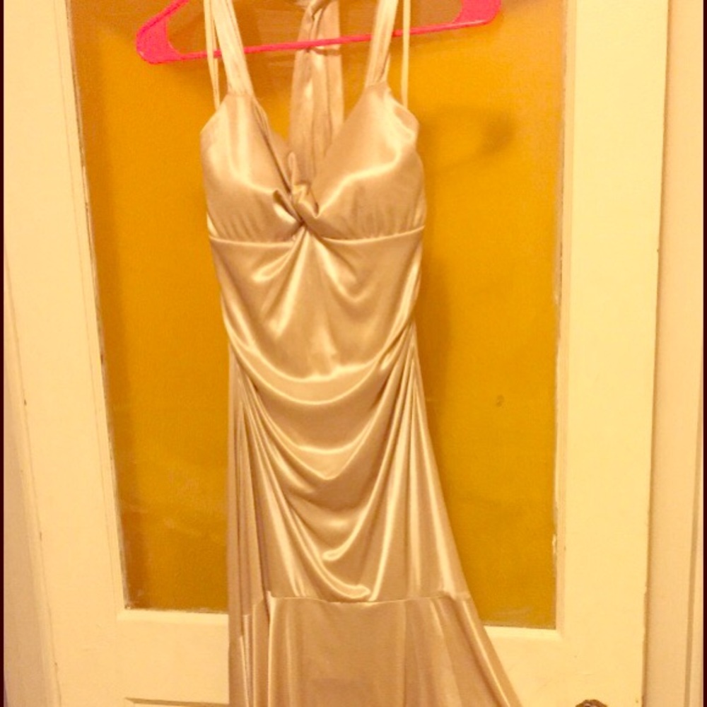 💖Sale💖Gold silk evening gown